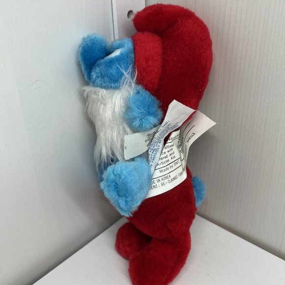 Papa Smurf Vintage 1981 7” Stuffed Plush Wallace Berrie & Co GANZ Peyo - Picture 8 of 10